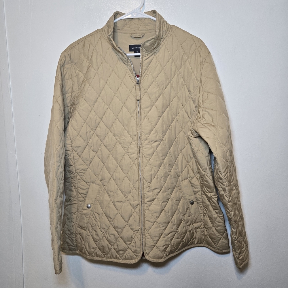 Lands End Womens XL 18/20 Quilted Lightweight Jacket Cozy